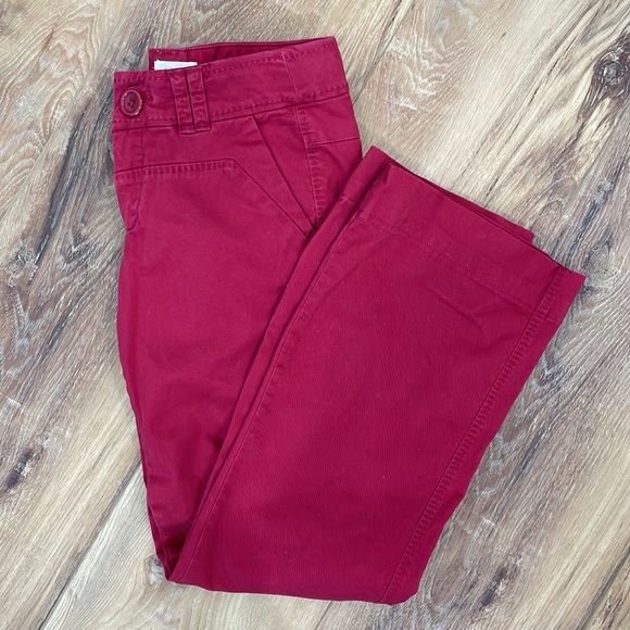 Cidra Low Rise Red Chino Pants with Stunning Stitching Details. Women’s Size 4T - Picture 8 of 9